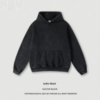 Hoodies Washed-out Vintage Fleece-lined Hooded