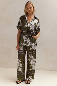 Womens Stylish Casual Printed Top And Pants Set