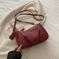 Fashionable Solid-Color Womens Shoulder Crossbody Bag