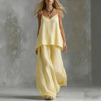 Solid-color Sleeveless Elegant Womens Suit