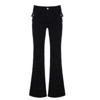 Patchwork Casual Trendy Low-rise Denim Jeans For Sassy Girls