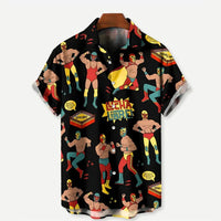 Summer Leisure Printed Hawaiian Shirt Men Vacation Seaside