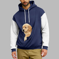 Men's Comfortable Retro Color-Block Long-Sleeve Hoodie
