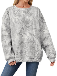 3D Digital Printing Women's Trendy Round Neck Sweater