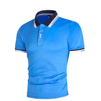 Summer New Men's Stitching T-shirt In Contrast Color Men's Youth Sports Fashion Short-sleeved Polo Shirt