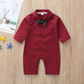 Baby Lapel One-piece Cotton Long-sleeved Romper
