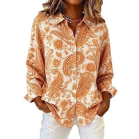 Summer Mysterious Totem Print Long Sleeve Shirt Women's Top