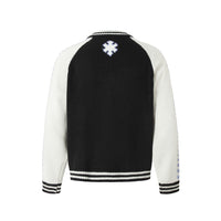Contrast Color Round Neck Long Sleeve Sweater