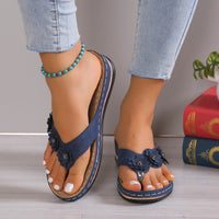 Women's Three-flower Platform Flip-flops Flip-toe Sandals