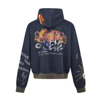 Printed Hooded Men's Autumn And Winter Hip Hop Jacket