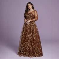 New Slim-fit V-neck Long-sleeve Cocktail And Ball Gown