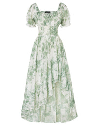 French-style Floral Print Slim-fit Slip Dress For Women