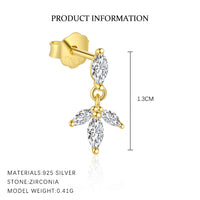 Silver Tassel Zircon Earrings For Women
