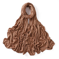 56 Colors Solid Color Modal Scarf Small Size Monochrome Jersey Veil Mercerized Cotton Scarf