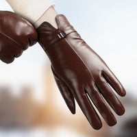 Korean Version Of Outdoor Sports Cycling Touch Screen Sheepskin Gloves