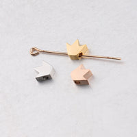Crown Small Hole Bead Stainless Steel Mirror DIY Loose Beads