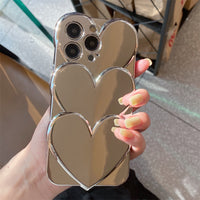 Cold Wind Electroplating Love Mobile Phone Case