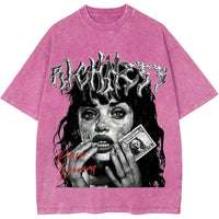 Men's Graphic T-Shirt With Figure And Letter Print Short Sleeves