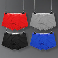 Cotton Men's Solid Color Boxers