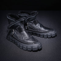 New Fur One Boot Men's Leather Wool And Fleece
