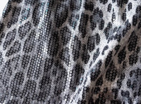 Leopard Print Skirt A- Line Skirt Heavy Industry Glitter