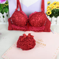 Lace Thin Cute Girly Bra Set