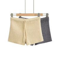 Elastic Elastic Hip Knitted Shorts Women's Knitted Shorts