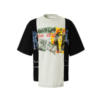Broken Collage Deconstruction Printed T-shirt Summer Street