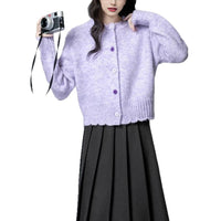 Loose Soft Glutinous Knitted Cardigan Chic Top