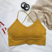 Backless Slim Fit And Thin Inner Outer Wear Short Small Camisole Top Women's Crossover Underwear