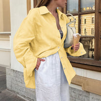 European And American Leisure Vacation Solid Color Long Sleeve Women