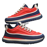 Men's Leather Platform Dad Shoes Lightweight Comfort Trend