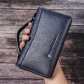Long Top Layer Cowhide Men's Wallet Multifunctional