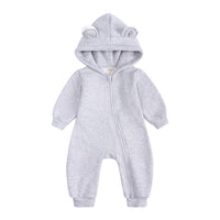 Baby Fashion Simple Solid Color Thick Jumpsuit