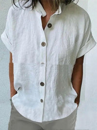 Casual Loose Floral Print Short Sleeve Shirt