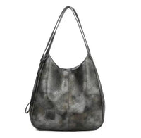 Vintage Large Capacity Shoulder Bags For Women Retro PU Leat
