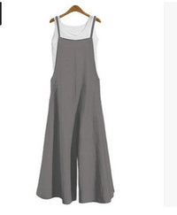 Women's Loose Slimming Casual Minimalist Jumpsuit With Straps
