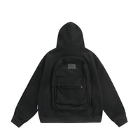 Solid Color Back Small Bag Design Cardigan Coat Outerwear
