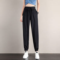 Ice Silk Wide-leg Pants Womens Summer Thin Draping, Loose-fit Style