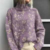 Women's Simple Printed Casual Coat Cardigan Sweater
