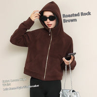 American High Street Design Sense Hooded Fleece Lined Sweater