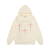 Printed Rhinestones Hooded Sweater For Men
