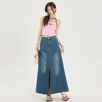 Fashionable High Waist Denim Skirt For Women