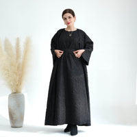 Women's Dubai Stitching Cardigan Vest Dress Robe