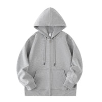 Hooded Gray Sweater For Women Casual Cardigan Coat