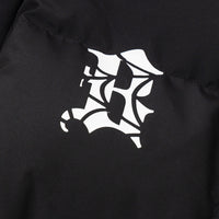 Dark Spider Print Stand Collar Bread Cotton Coat Jacket