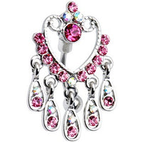 Love Wings Navel Ring Reverse Upside Down