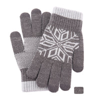 Winter Men's Warm Jacquard Padded Thickened Split Finger Knitted Wool