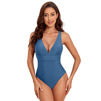 Women's Minimalist And Versatile Cross Shoulder One-piece Swimsuit