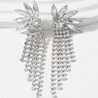 Tassel Multi-section Multi-layer Elongated Overlapping Earrings